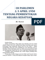 Pidato Perdana Mentri M Natsir Di Parlemen Tanggal 3 April 1950