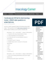 Cardiovascular MCQs For Pharmacology Review