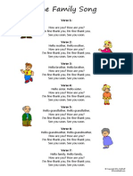 Family Song Words PDF