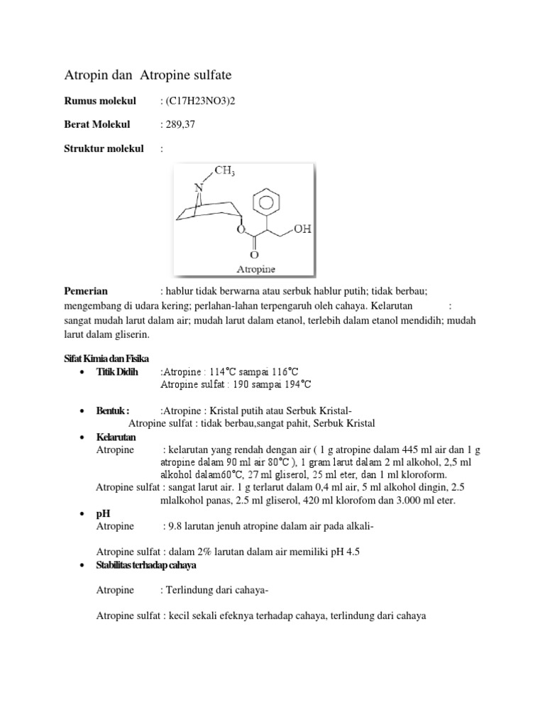 Atropin Dan Atropine Sulfate | PDF