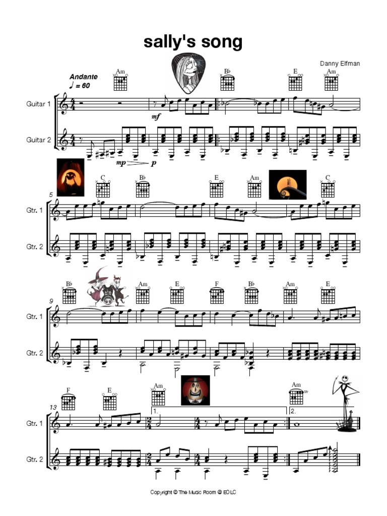 Sally S Song Guitar - A Minor FINAL | PDF