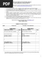 CompLit Single Honours 2Y Module Preference Form 2012-13