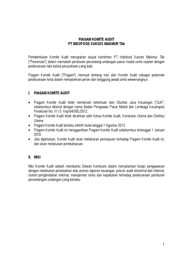 06122013 Ism Piagam Komite Audit