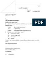 Surat Penggilan Taklimat Minggu Sains 2012