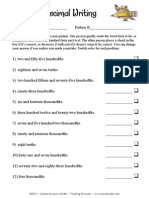 Decimal Word Names to Numbers