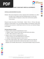 Procedure To Restart Critical Equipment