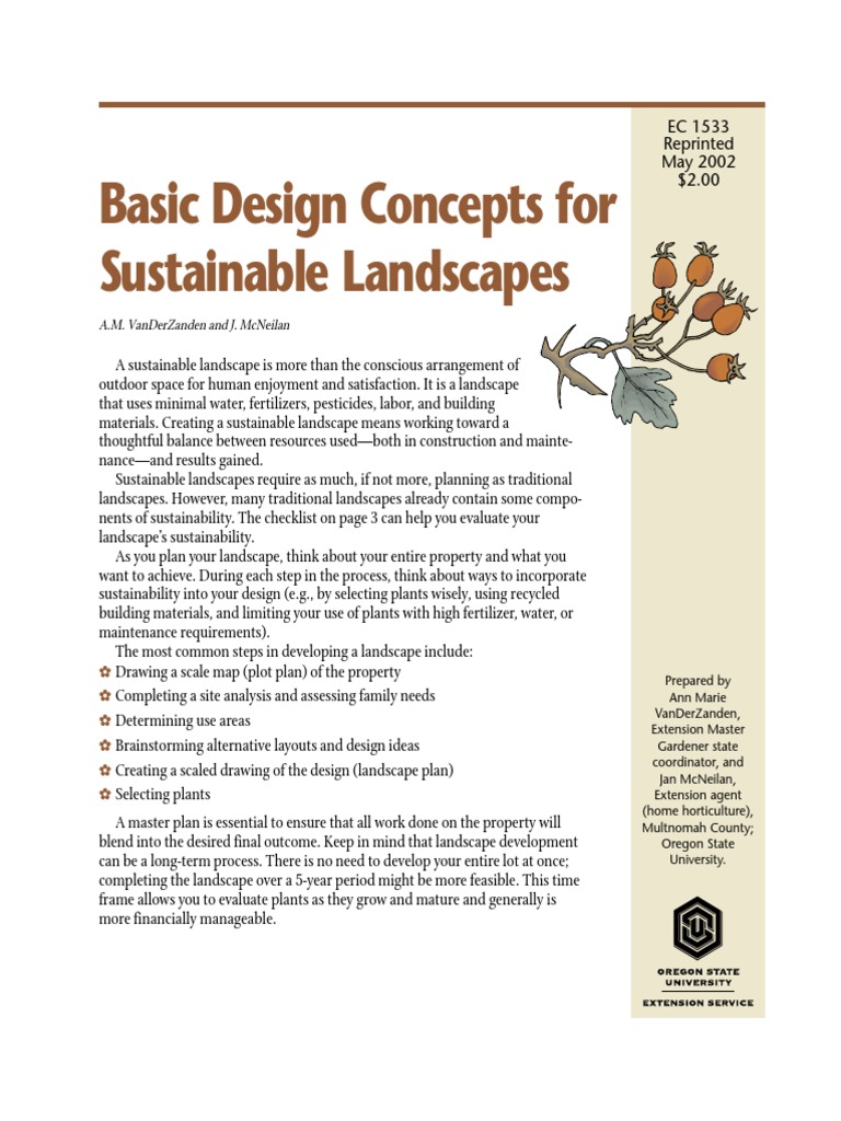Gardening Basic Design Concepts For Sustainable Landscapes