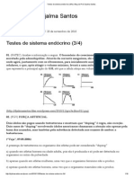 Testes de Sistema Endócrino (3 - 4) - Blog Do Prof