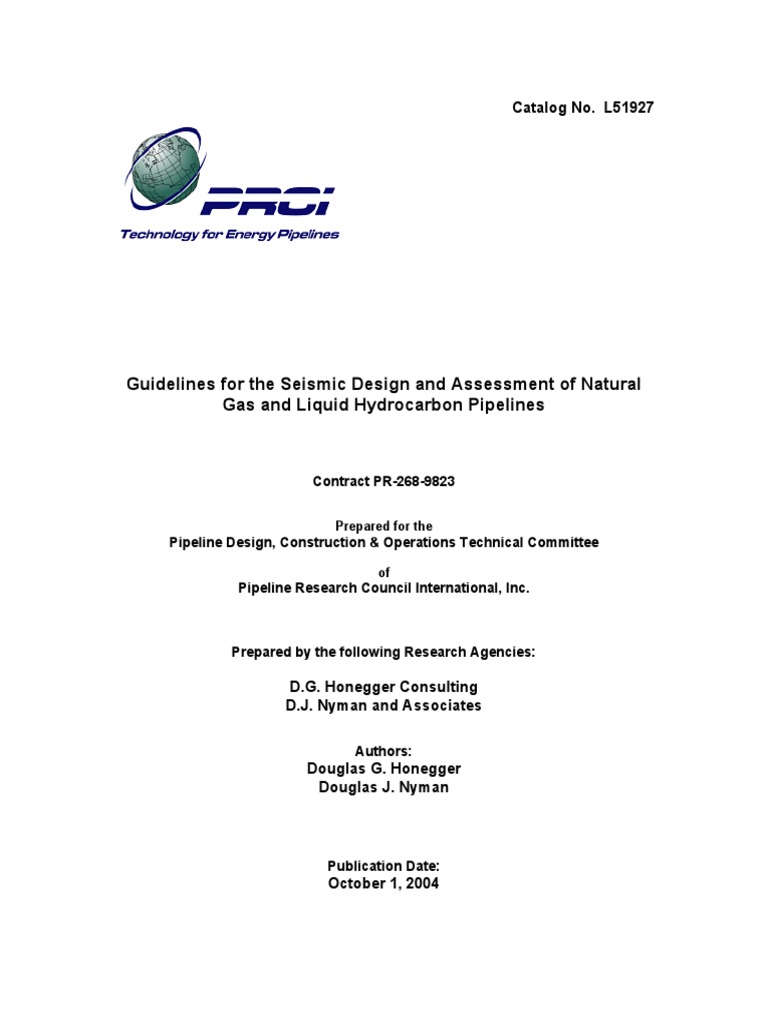 Seismic Design Guidelines for Pipelines | PDF | Earthquakes | Pipeline ...