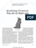 the Art of Startups Boot Strap Finance