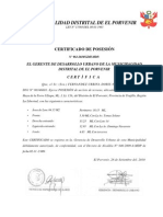 Municipalidad Distrital de El Porvenir Certificado