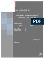 B.M. College of Administration: Pre - Feasibility Report On Retail Business of Gift & Articles