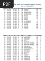 Jadual exam politeknik sesi dis 2013