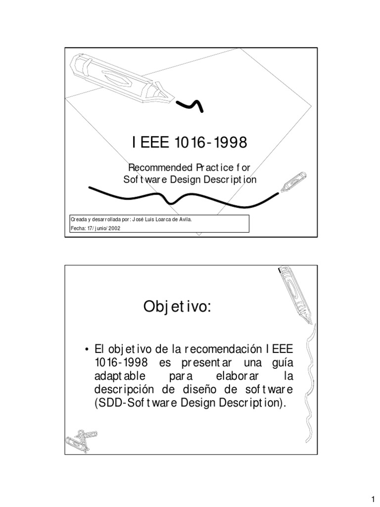 Guía IEEE 1016 para Descripción de Software | PDF | Software | Diseño