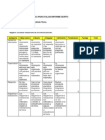 Rúbrica Informe