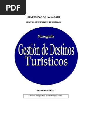 Gestion De Destinos Turisticos Turismo Planificacion