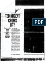 "Ted Nugent Grows Up?" The Detroit Free Press Magazine, July 15, 1990