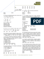 Prova de matemática e física com 20 questões e gabarito