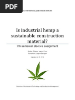 Hemp As Construction Material