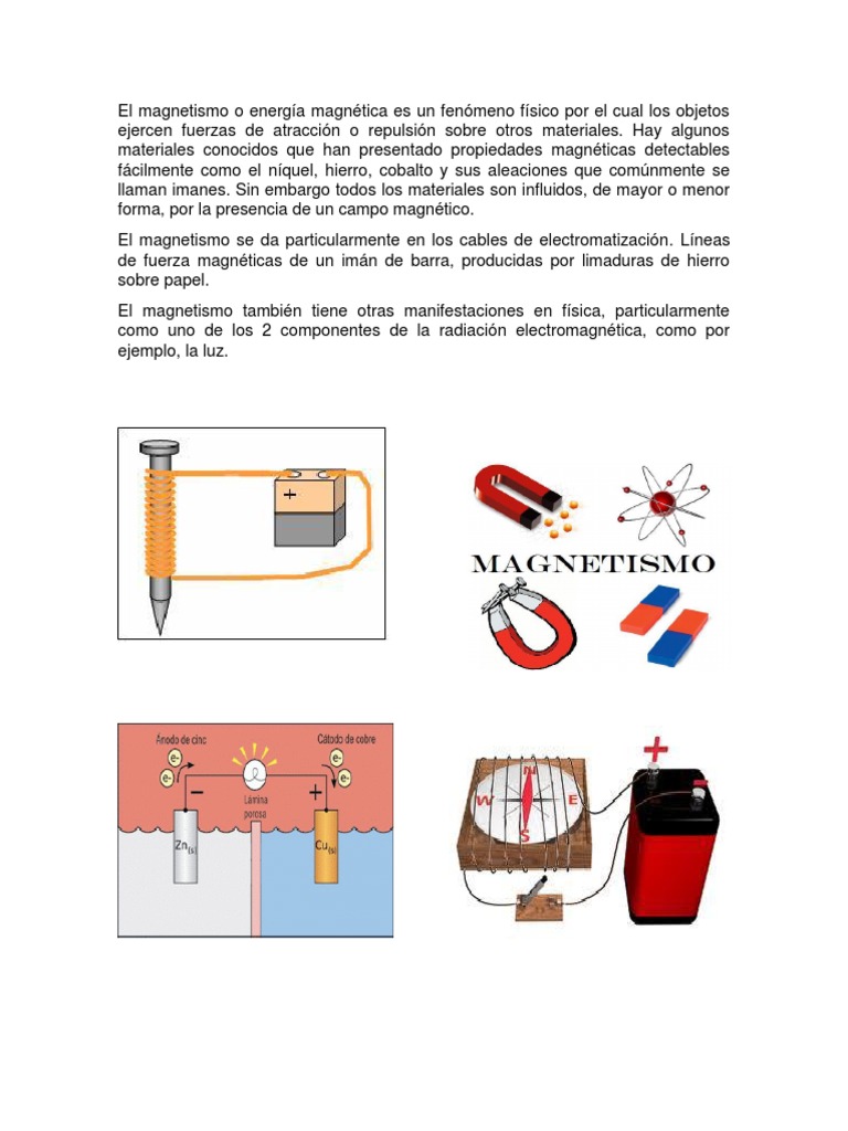 El o Energía Magnética Es Un Fenómeno Físico Por El Cual Los Objetos Ejercen Fuerzas
