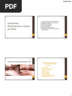 Aula 02 - Orçamento, Planejamento e Custos de Obras