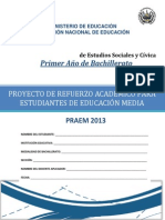 Prueba de Diagnstico - Estudios Sociales - Primer Ao Bachillerato - Praem 2013