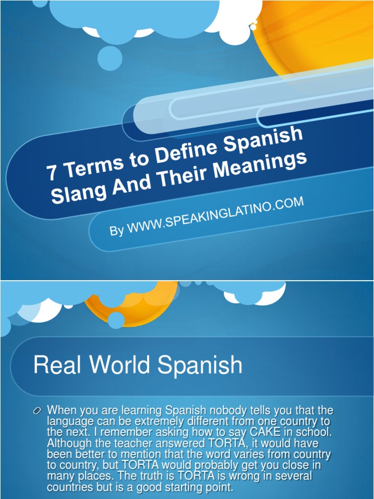 dissertation in spanish slang