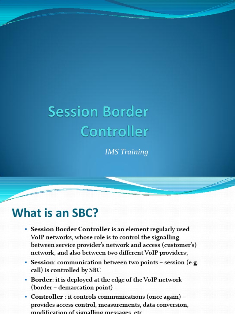 Understanding Session Border Controllers | PDF | Session Initiation ...