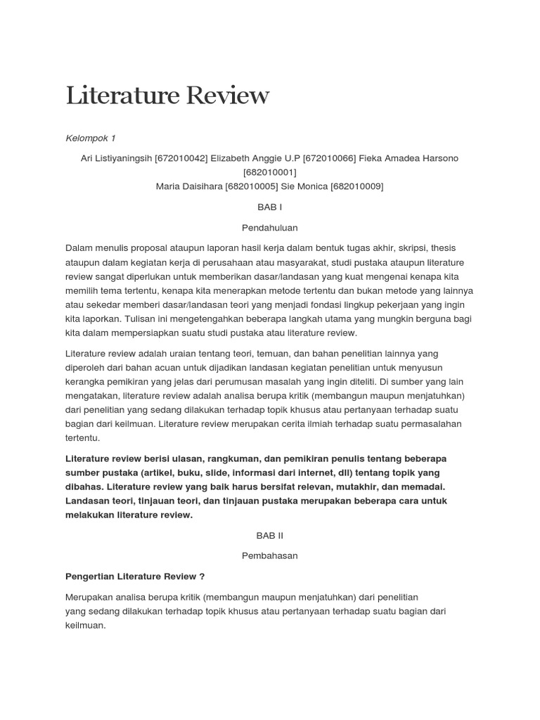 cara menulis literature review pdf