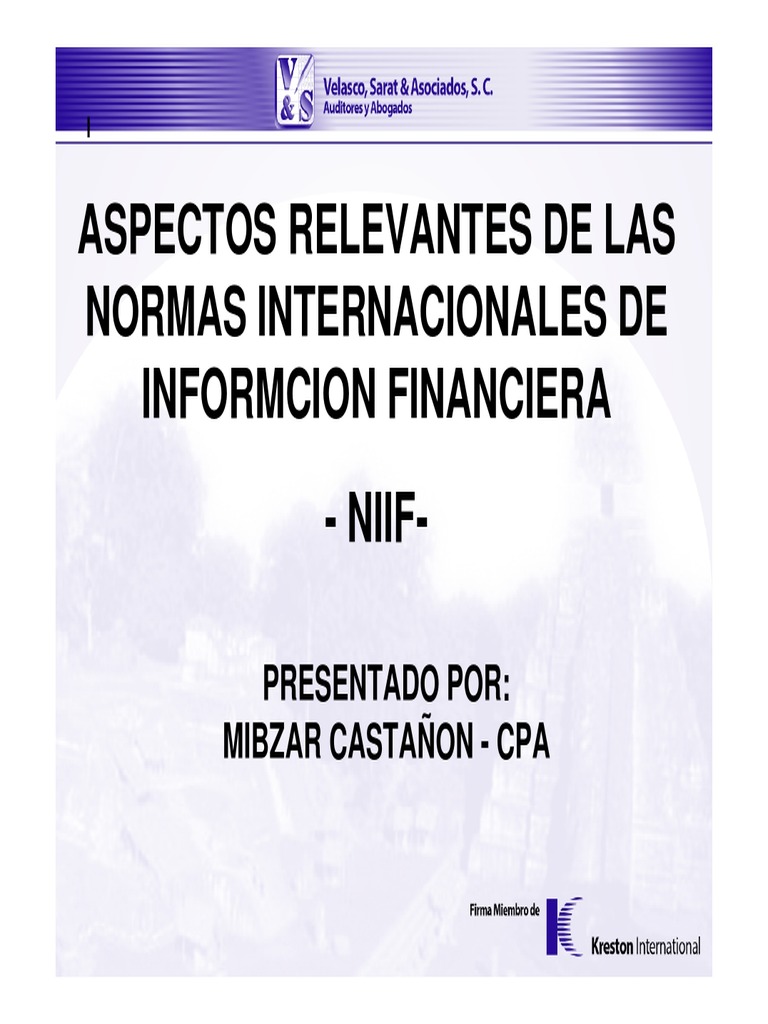 NIIF | PDF | normas internacionales de INFORMACION FINANCIERA ...