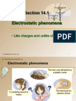 Section 14.1 Electrostatic Phenomena