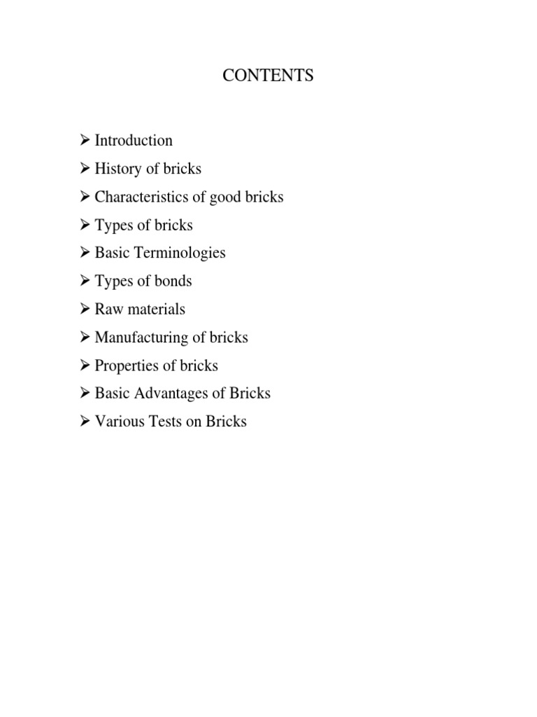 MANUFACTURING OF BRICKS Report | PDF | Brick | Manmade Materials