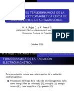 presentacion sobre termodinamica de la radiacion electromagnetica cerca a una superficie de schwarzschild