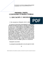 Sánchez de Horcajo, J.J. (1991) "Educación y Sociología"