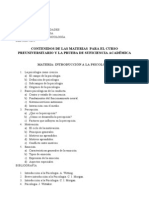 Contenidos Prueba Suficiencia Academica Psicologia 2014