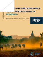 Scoping Off-Grid Renewable Energy Opportunities in Myanmar