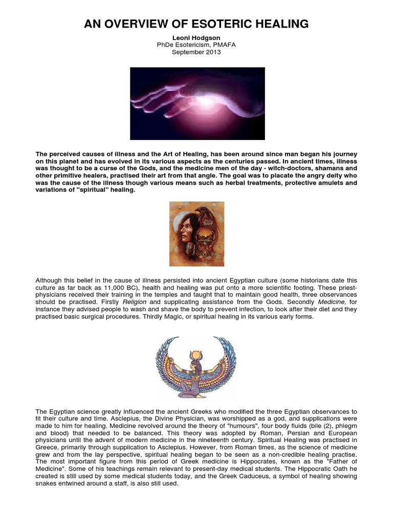 An Overview of Esoteric Healing | PDF | Faith Healing | Soul