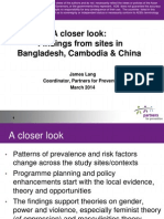 A Closer Look: Findings From Sites in Bangladesh, Cambodia and China