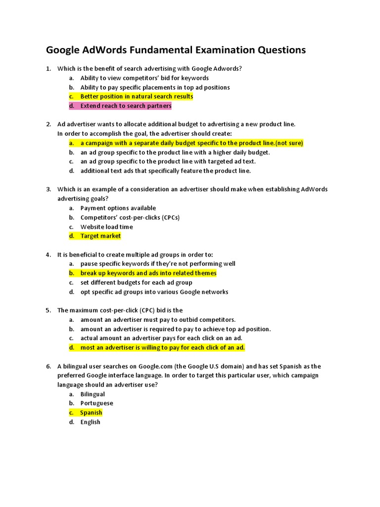 Google Adwords Fundamental | PDF