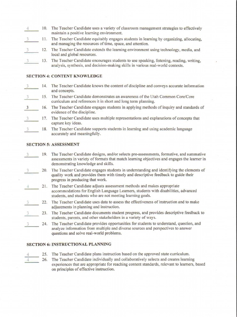Teacher Candidate Assessment Strategies | PDF | Educational Assessment ...