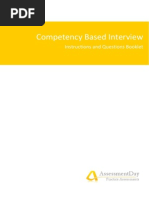 Competency Based Interview Questions