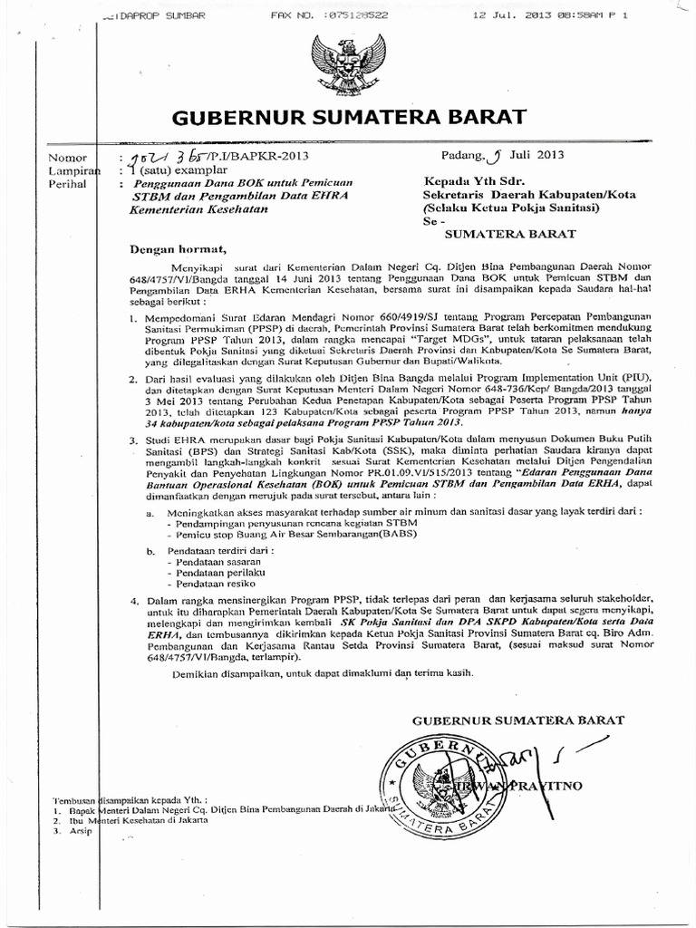 Contoh Surat Untuk Gubernur Sumatera Selatan