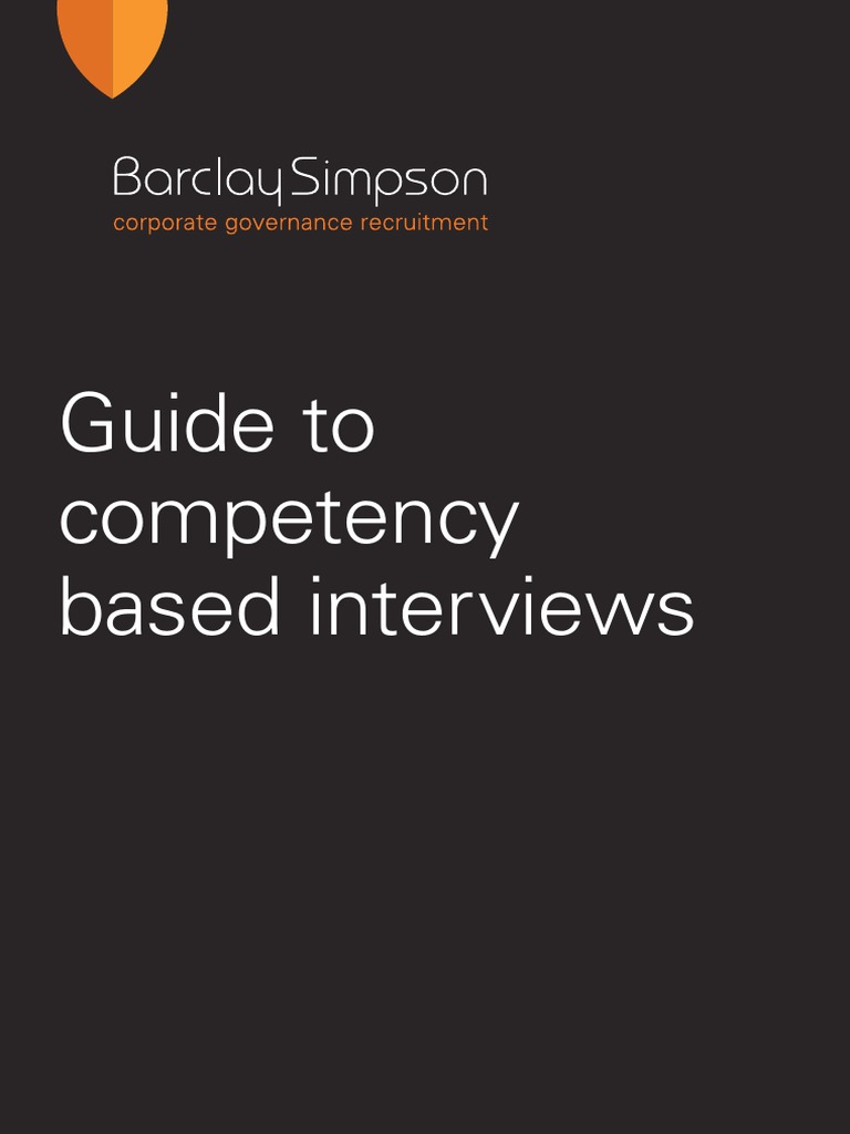 Competency-Based Interview Guide | PDF | Career & Growth