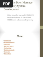 Mohd Aizzat Bin Mastan (BK10160339) Associate Professor Dr. Ismail Saad HK02 Electric & Electronic Engineering