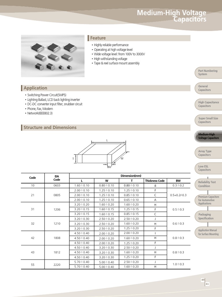 High Reliability Capacitors Overview | PDF | Capacitor | Physical ...