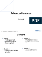 Advanced Features: 1 © NOKIA Actix User Trainning/Module2.PPT / 01.08.2004 / NN