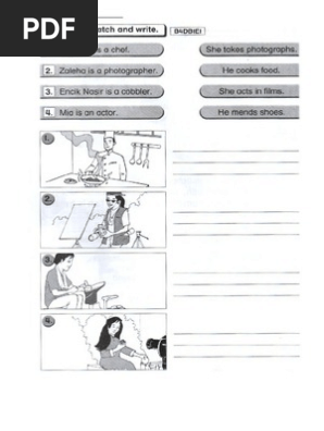 english year 3 worksheet write sentences occupation pdf