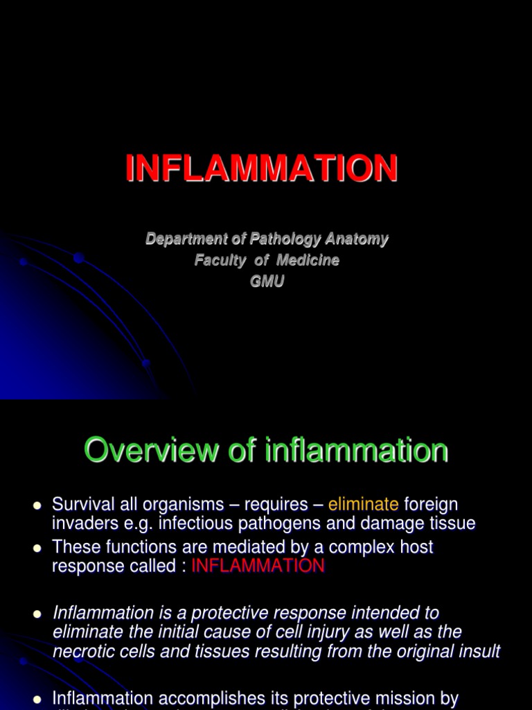 Inflammation: Department of Pathology Anatomy Faculty of Medicine GMU ...