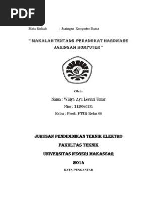 Makalah 2 Hardware Perangkat Jaringan Komputer