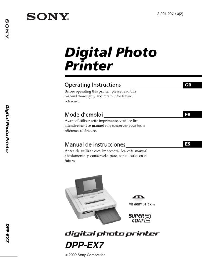 Digital Photo Printer: Dpp-Ex7 | PDF | Personal Computers | Printer ...